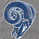 NFL PRO LINE BY FANATICS BRANDED プロ ラムズ ロゴ スリーブ Tシャツ 灰色 グレー グレイ 【 NFL SLEEVE GRAY PRO LINE BY FANATICS BRANDED LOS ANGELES RAMS THROWBACK LOGO TRIBLEND SHORT TSHIRT 】 メンズファッション ト
