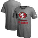 ニューエラ NEW ERA フォーティーナイナーズ チーム Tシャツ 【 TEAM SAN FRANCISCO 49ERS COMBINE SLOGAN LOCKUP TSHIRT HEATHERED GRAY 】 メンズファッション トップス カットソー 送料無料