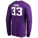 NFL PRO LINE BY FANATICS BRANDED ミネソタ バイキングス オーセンティック スリーブ Tシャツ 紫 パープル メンズファッション トップス カットソー メンズ 【 Dalvin Cook Minnesota Vikings Authentic Stack