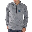 G-III SPORTS BY CARL BANKS シャーロット ホーネッツ ジースリー フランチャイズ 【 FRANCHISE CHARLOTTE HORNETS GIII HALFZIP PULLOVER JACKET CHARCOAL 】 メンズファッション コート ジャケット 送料無料