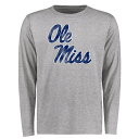 FANATICS BRANDED クラシック スリーブ Tシャツ & 【 SLEEVE OLE MISS REBELS BIG TALL CLASSIC PRIMARY LONG TSHIRT ASH 】 メンズファッション トップス カットソー 送料無料