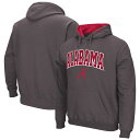 STADIUM ATHLETIC アラバマ ロゴ & 【 ALABAMA CRIMSON TIDE BIG TALL ARCH LOGO TACKLE TWILL HOODED SWEATSHIRT CHARCOAL 】 メンズファッション トップス スウェット トレーナー 送料無料