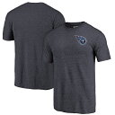 NFL PRO LINE BY FANATICS BRANDED テネシー タイタンズ プロ ロゴ Tシャツ 【 TENNESSEE TITANS PRIMARY LOGO LEFT CHEST DISTRESSED TRIBLEND TSHIRT HEATHERED NAVY 】 メンズファッション トップス カットソー 送料無料