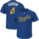マジェスティック MAJESTIC カンザス シティ ロイヤルズ シリーズ Tシャツ & 【 ALEX GORDON KANSAS CITY ROYALS WORLD SERIES CHAMPIONS GOLD PROGRAM NAME NUMBER TSHIRT ROYAL 】 メンズファッション トップス カッ