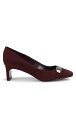 カルバンクライン 赤 レッド レディース 【 RED CALVIN KLEIN MICROSUEDE BLOCKHEEL PUMPS DARK 】