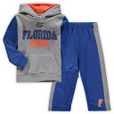 COLOSSEUM フロリダ ベビー 赤ちゃん用 フリース パンツ キッズ マタニティ ジュニア 【 Florida Gators Toddler Back To School Fleece Hoodie And Pant Set - Heathered Gray/royal 】 Heathered Gray/royal