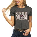 ゲームデイカルチャー GAMEDAY COUTURE ボストン カレッジ イーグルス レディース チーム Tシャツ チャコール WOMEN'S 【 TEAM GAMEDAY COUTURE BOSTON COLLEGE EAGLES HOME ADVANTAGE CROPPED TSHIRT CHARCOAL 】 レディ