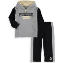 COLOSSEUM ベビー 赤ちゃん用 フリース パンツ 灰色 グレー グレイ 黒 ブラック 【 GRAY BLACK COLOSSEUM PURDUE BOILERMAKERS TODDLER BACK TO SCHOOL FLEECE HOODIE AND PANT SET HEATHERED 】 キッズ ベビー マタニティ