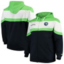 マジェスティック MAJESTIC ミネソタ ティンバーウルブズ メンズファッション トップス パーカー メンズ 【 Minnesota Timberwolves Big And Tall Colorblock Wordmark Tripod Full-zip Hoodie - Navy/green 】 Navy/gree