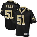 NFL PRO LINE プロ セインツ ジャージ 黒 ブラック 【 NFL BLACK PRO LINE JONATHAN VILMA NEW ORLEANS SAINTS RETIRED PLAYER JERSEY 】 スポーツ アウトドア アメリカンフットボール