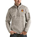 アンティグア ANTIGUA レイカーズ ジャケット ナチュラル ロサンゼルス プルオーバージャケット 【 LAKERS ANTIGUA FORTUNE QUARTERZIP NATURAL 】 メンズファッション コート ジャケット