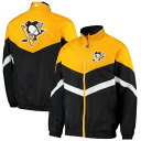 スターター STARTER ピッツバーグ ラグラン メンズファッション コート ジャケット メンズ 【 Pittsburgh Penguins The Bench Coach Raglan Full-zip Jacket - Black/gold 】 Black/gold