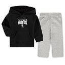 アウタースタッフ OUTERSTUFF シカゴ 白色 ホワイト フリース フーディー パーカー 灰色 グレー グレイ ホワイトソックス ? 【 GRAY OUTERSTUFF INFANT FAN FLARE FLEECE HOODIE AND PANTS SET BLACK HEATHERED COLOR