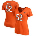 ファナティクス NFL PRO LINE BY FANATICS BRANDED プロ シカゴ ゴールデンベアーズ カルベアーズ レディース オーセンティック Vネック Tシャツ 橙 オレンジ ベアーズ WOMEN'S & 【 NFL ORANGE PRO LINE