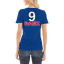 5TH & OCEAN BY NEW ERA シカゴ カブス レディース ジャージ ブイネック Tシャツ & WOMEN'S 【 5TH OCEAN BY NEW ERA JAVIER BAEZ CHICAGO CUBS BABY JERSEY FLIPPED NUMBER NAME VNECK TSHIRT ROYAL 】 レディースファッ