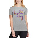 PRESSBOX ルイジアナステイト タイガース レディース Tシャツ 灰色 グレー グレイ WOMEN'S 【 GRAY PRESSBOX LSU TIGERS SUNDOWN TRIBLEND TSHIRT HEATHERED 】 レディースファッション トップス Tシャツ カッ