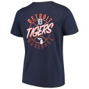 マジェスティック MAJESTIC マジェスティック デトロイト タイガース レディース Tシャツ 紺 ネイビー WOMEN'S 【 NAVY MAJESTIC DETROIT TIGERS PLUS SIZE SCOOP NECK POCKET TSHIRT 】 レディースファッション