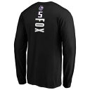 ファナティクス FANATICS BRANDED フォックス サクラメント キングス チーム スリーブ Tシャツ 黒色 ブラック DE'AARON & 長袖 【 KINGS TEAM SLEEVE FANATICS BRANDED FOX PLAYMAKER NAME NUMBER TSHIRT BLACK 】 メ