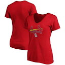 ファナティクス FANATICS BRANDED カーディナルス レディース チーム ロゴ Vネック Tシャツ 赤 レッド セントルイス カージナルス WOMEN'S 【 TEAM RED FANATICS BRANDED LOGO LOCKUP VNECK TSHIRT 】 レディー