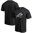 FANATICS BRANDED Tシャツ 黒 ブラック & 【 BLACK FANATICS BRANDED TCU HORNED FROGS BIG TALL MIDNIGHT MASCOT TSHIRT 】 メンズファッション トップス Tシャツ カットソー
