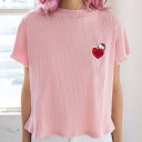 【海外限定】Tシャツ トップス カットソー 【 LAZY OAF X HELLO KITTY WOMEN FRILLY TEE PINK 】【送料無料】