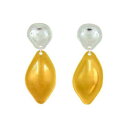 イヤリング 銀色 シルバー ゴールド レディース 【 SILVER BELK TWO TONE DOUBLE TEARDROP CLIP EARRINGS GOLD 】