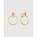 イヤリング 銀色 シルバー ゴールド レディース 【 SILVER ELLI JEWELRY EARRINGS CIRCLE ROUND PENDANT PLUG GEO TREND IN 925 STERLING GOLD PLATED 】