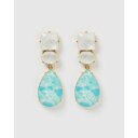 イヤリング パール レディース 【 IZOA TAMARA EARRINGS LARIMAR PEARL DOUBELT 】