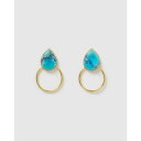 イヤリング ゴールド レディース 【 MIZ CASA AND CO HALO EARRINGS GOLD HOWLITE TURQUOISE 】
