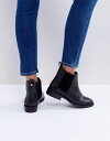 レザー チェルシー ブーツ 黒 ブラック レディース 女性用 靴 【 BLACK FAITH BINKIE LEATHER CHELSEA BOOTS 】