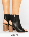 asos エイソス earnest wide ワイド fit フィット leather レザー high ハイ ankle アンクル boots ブーツ 靴 レディース靴