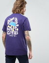 エレメント element 紫 シティ ノット イン tシャツ ヒルズ プリント ボム パープル bomb hills not cities print in purple メンズファッション トップス カットソー