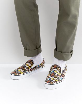 Vans vans oY X Peanuts Classic NVbN Printed Slip-On slip-on Xb| Plimsolls In Black black EubN VA38F7OQX