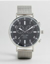 ウォッチ メッシュ 銀色 ヴィンテージ クロノグラフ イン シルバー インスパイア 時計 reclaimed vintage inspired chronograph mesh watch in silver 腕時計 メンズ腕時計