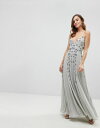 エイソス asos キャミ ドレス クラスター ストラップ マキシ ワンピース cami strap maxi dress with cluster embellishment レディースファッション