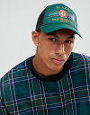 エイソス ASOS デザイン トラッカー イン 緑 グリーン バッジ ディテール メンズ 男性用 メンズファッション 【 GREEN DESIGN TRUCKER IN WITH PLAZA BADGE DETAIL 】