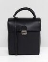 エイソス ASOS デザイン レザー プッシュ ロック クロス ボディー 黒 ブラック レディース 女性用 レディースファッション 【 BLACK DESIGN LEATHER PUSH LOCK LID CROSS BODY 】