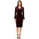 ロンドン タイムズ ブイネック ミディ ベル スリーブ レディース 女性用 レディースファッション ワンピース 【 SLEEVE LONDON TIMES VNECK MIDI SHEATH W BELL RAISIN 】