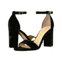 黒 ブラック ベルベット バッキング レディース 女性用 レディース靴 サンダル 靴 【 BLACK IVANKA TRUMP KLOVER 3 FABRIC SMART VELVET SARGA BACKING 】