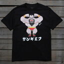 ストリート ファイター メン Tシャツ 黒 ブラック トップス 半袖 カットソー メンズファッション 【 STREET BLACK BAIT X FIGHTER MEN CHIBI ZANGIEF TEE 】