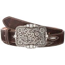 クリーム アンダーレイ デザイン ベルト 茶 ブラウン レディース 女性用 ブランド雑貨 【 ARIAT CREAM UNDERLAY DESIGN BELT BROWN 】