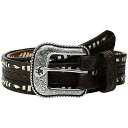 エンボス レース エッジ ベルト 茶 ブラウン メンズ 男性用 ブランド雑貨 メンズベルト 【 ARIAT EMBOSSED LACED EDGES BELT BROWN 】
