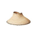 ハット アタック トラベル バイザー エッジ レディース 女性用 レディース帽子 【 HAT ATTACK ROLLUP TRAVEL VISOR W WHIPSTITCH EDGE NATURAL BLACK 】