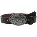 エンボス オーバル シールド バックル ベルト 黒 ブラック 子供用 リトルキッズ アクセサリー キッズ 【 BLACK ARIAT EMBOSSED OVAL SHIELD BUCKLE BELT 】