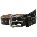 タブ スタッズ ベルト 茶 ブラウン 子供用 リトルキッズ アクセサリー キッズ 【 ARIAT TOOLED TAB STUDDED BELT BROWN 】