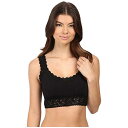 ハンカチ コットン クロップ トップ 黒 ブラック レディース 女性用 【 CROP BLACK HANKY PANKY COTTON WITH A CONSCIENCE TOP 】