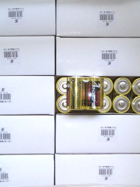 【送料無料】ビジネスパック　アルカリ乾電池　単一 100本