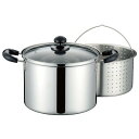 ステンレスパスタ鍋23cm 中子付き (SR-3380) 【RCP】【200V・IH対応】【午前注文即日発送】【即納】【ステンレス】【パスタパン】【両手鍋】【なべ】【ザル】【ざる】【湯切り】【深型】【新生活】【新成人】532P19Apr16