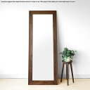 ウォールミラー 立掛けミラー 木枠の壁掛け鏡 姿見 幅69cm 高さ180cm ウォールナット材 ウォールナット無垢材 シンプルなスタイル