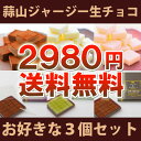 【送料無料】【ギフト包装、メッセージカード無料対応】好きな組み合わせが選べるワクワクセット♪JSHOP【バレンタインチョコレートランキング1位】蒜山ジャージー生チョコレート3個セット^